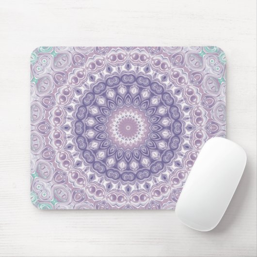 Lavendel en Sering Mandala Patroon Muismat (Met muis)