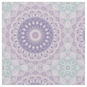Lavendel en Sering Mandala Patroon Stof
