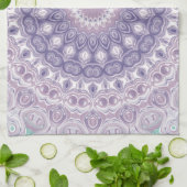 Lavendel en Sering Mandala Patroon Theedoek (Gevouwen)