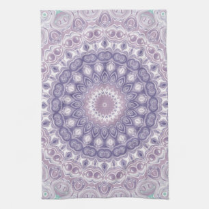 Lavendel en Sering Mandala Patroon Theedoek