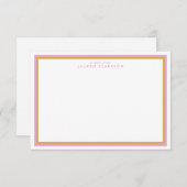 Lavendel en Sinaasappel Dubbele Lijst Note Kaart (Voorkant / Achterkant)