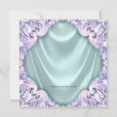 Lavendel en Teal Baby Shower Kaart (Achterkant)