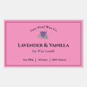 Lavendel en vanille label Sticker (Voorkant)