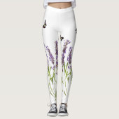 lavendel en vlinder leggings (Voorkant)