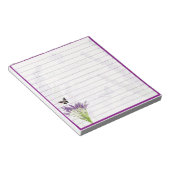 Lavendel en vlinder notitieblok (Schuin)