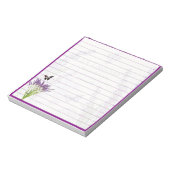 Lavendel en vlinder notitieblok (Linkerzijde)