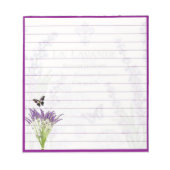 Lavendel en vlinder notitieblok (Voorkant)