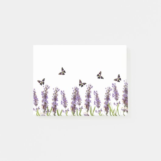 lavendel en vlinder post-it® notes (Voorkant)