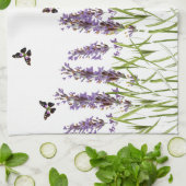 lavendel en vlinder theedoek (Gevouwen)