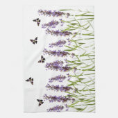 lavendel en vlinder theedoek (Verticaal)