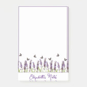 Lavendel en vlinders gepersonaliseerd post-it® notes (Voorkant)