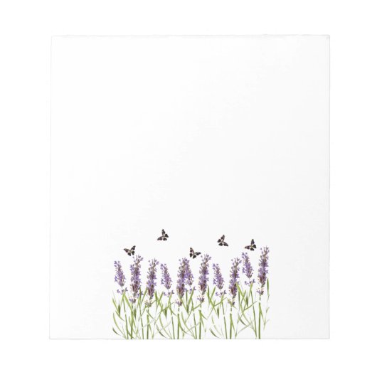 Lavendel en vlinders notitieblok (Voorkant)