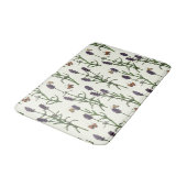 Lavendel en vlinders op gebroken wit badmat (Gekanteld)