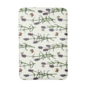 Lavendel en vlinders op gebroken wit badmat (Voorkant Verticaal)