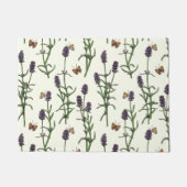 Lavendel en vlinders op gebroken wit deurmat (Voorkant)