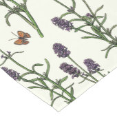 Lavendel en vlinders op gebroken wit korte tafelloper (Hoek)