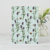 Lavendel en vlinders op zeeen glas (Staand voorkant)