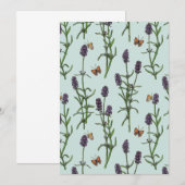 Lavendel en vlinders op zeeen glas (Voorkant / Achterkant)