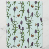 Lavendel en vlinders op zeeen glas (Achterkant)