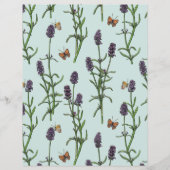 Lavendel en vlinders op zeeen glas (Voorkant)