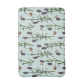 Lavendel en vlinders op zeeen glas badmat (Voorkant Verticaal)