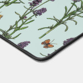Lavendel en vlinders op zeeen glas bureaumat (Hoek)