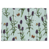 Lavendel en vlinders op zeeen glas groot cadeauzakje (Voorkant)