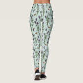 Lavendel en vlinders op zeeen glas leggings (Achterkant)