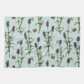 Lavendel en vlinders op zeeen glas theedoek (Horizontaal)