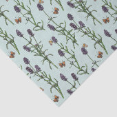 Lavendel en vlinders op zeeen glas tissuepapier (Detail)