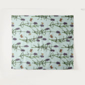 Lavendel en vlinders op zeeen glas wandkleed (Voorkant (horizontaal))