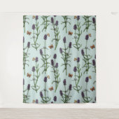 Lavendel en vlinders op zeeen glas wandkleed (Voorkant)