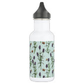 Lavendel en vlinders op zeeen glas waterfles  (Links)