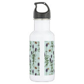Lavendel en vlinders op zeeen glas waterfles  (Achterkant)