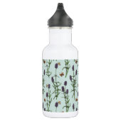 Lavendel en vlinders op zeeen glas waterfles  (Rechts)