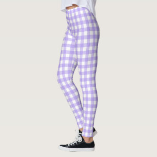 Lavendel en wit dambord leggings