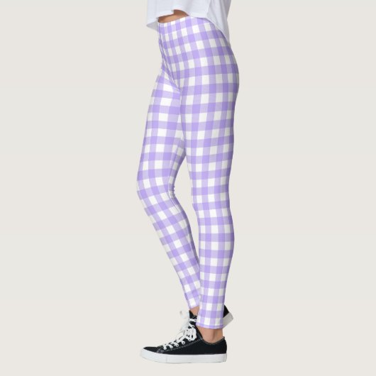 Lavendel en wit dambord leggings (Links)