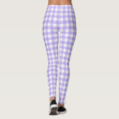 Lavendel en wit dambord leggings (Achterkant)