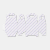 Lavendel en wit diagonaal gestreept patroon bedankdoosjes (Uitgevouwen)