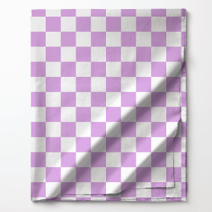 Lavendel en wit klassiek geruit patroon stof