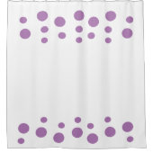Lavendel en wit Modern Bubbles Stippen Douchegordijn (Voorkant)