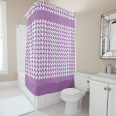 Lavendel en wit Moderne Scherpe Golven Douchegordijn (In situ)
