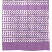 Lavendel en wit Moderne Scherpe Golven Douchegordijn (Voorkant)