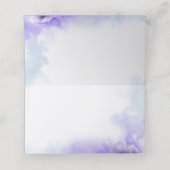 Lavendel en witte bloemen Elegante bruiloft Plaatskaartje (Binnenkant ongevouwen)