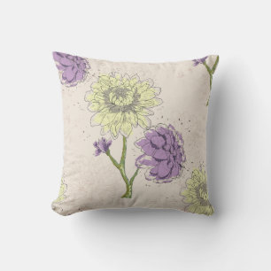 Lavendel en witte bloesems Sierkussen