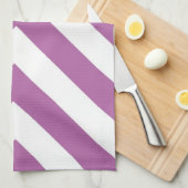 Lavendel en witte chevrons theedoek (Quarter Fold)