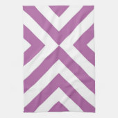 Lavendel en witte chevrons theedoek (Verticaal)