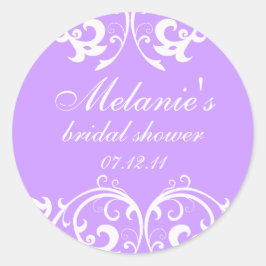 Lavendel en witte Damask Vrijgezellenfeest Sticker