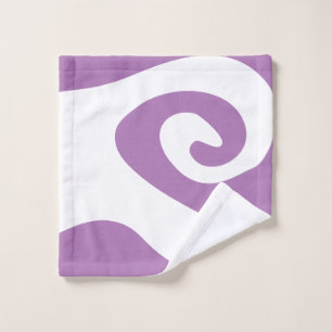 Lavendel en Witte Draaiende Golf Bad Handdoek
