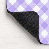 Lavendel en witte hoekige plaid muismat (Hoek)